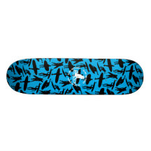Surfer Collage design on blue background Skate Boards