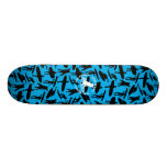 Surfer Collage design on blue background Skate Board