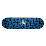 Surfer Collage design on dark blue background Skate Deck