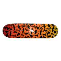Surfer Collage design on sunset background Skateboard Decks