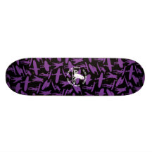 Surfer Collage design purple Skateboard