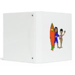 Surfer Couple Vinyl Binder