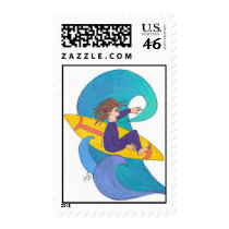 Surfer Dude- Postage Stamp