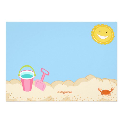 Surfer Girl Beach Party Birthday Invitation