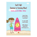 Surfer Girl Birthday Party Invitation