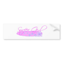Surfer Girl Bumper Sticker