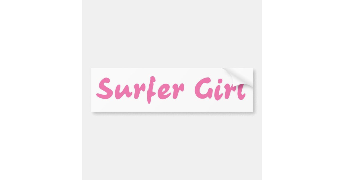 Surfer Girl Bumper Sticker Zazzle