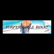 surfer girl bumper stickers