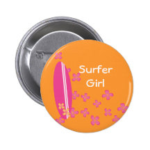 Surfer Girl Button