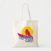 Surfer Girl Canvas Bags