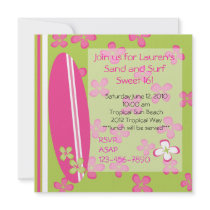Surfer Girl invitations