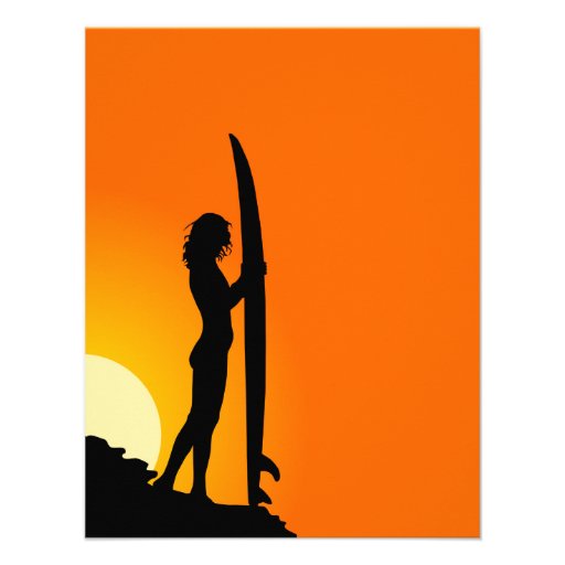 Surfer Girl Invitation