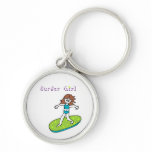 Surfer Girl Keychain