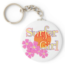 Surfer Girl Key Chain