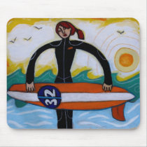 Surfer Girl mousepad by PaulHonatke Surfer Girl mousepad