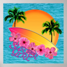 Surfer Girl Poster