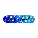 Surfer Girl Skateboard in Blue by nikinonsense Surfer Girl Skateboard in Blue