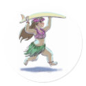 surfer girl stickers