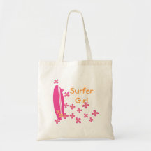 Surfer Girl Tote Bags