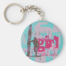 Surfer Girl Tshirts and Gifts Keychain