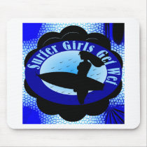 Surfer Girls Get Wet Mouse Pads