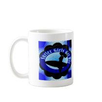 Surfer Girls Get Wet mugs
