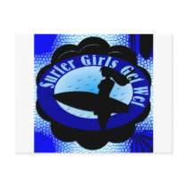 Surfer Girls Get Wet Post Cards