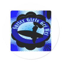 Surfer Girls Get Wet stickers
