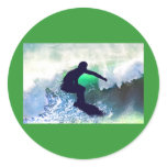 Surfer in Big Wave Sticker
