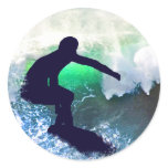 Surfer in Big Wave Stickers