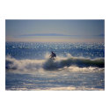 Surfer in Huntington Beach, California posters