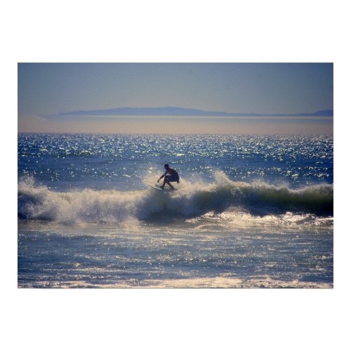 Surfer in Huntington Beach, California print