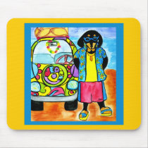 Surfer Joe's Van mousepads by Dachshunds_by_Joanne Surfer Joe's Van mousepads