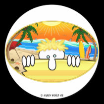 Surfer Kilroy Sticker