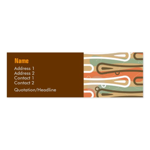 Surfer King Abstract Profile Card Business Cards (front side)