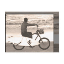 Surfer on Bike postcards by gwendrop Surfer on Bike postcards