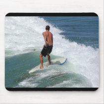 Surfer On Waves Mouse Mats