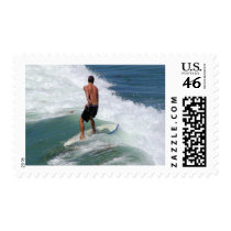 Surfer On Waves postage