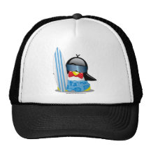 Surfer Penguin Mesh Hats