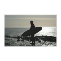 surfer silhouette 2 canvas prints