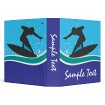 Surfer Silhouette Binder