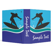 Surfer Silhouette Binder