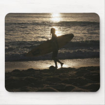 Surfer silhouette Mousepad