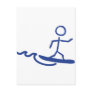 surfer surfing icon postcard