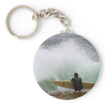 Surfer Surfing Keychain