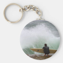 Surfer Surfing Keychain