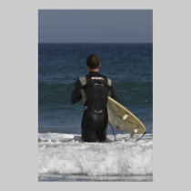 Surfer Waiting For The Waves fine art print posters