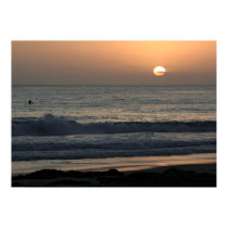 Surfer Watching the Sun Go Down posters