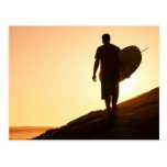 Surfer watching the waves postcards