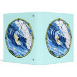 Surfer With Bamboo Frame Vinyl Binder